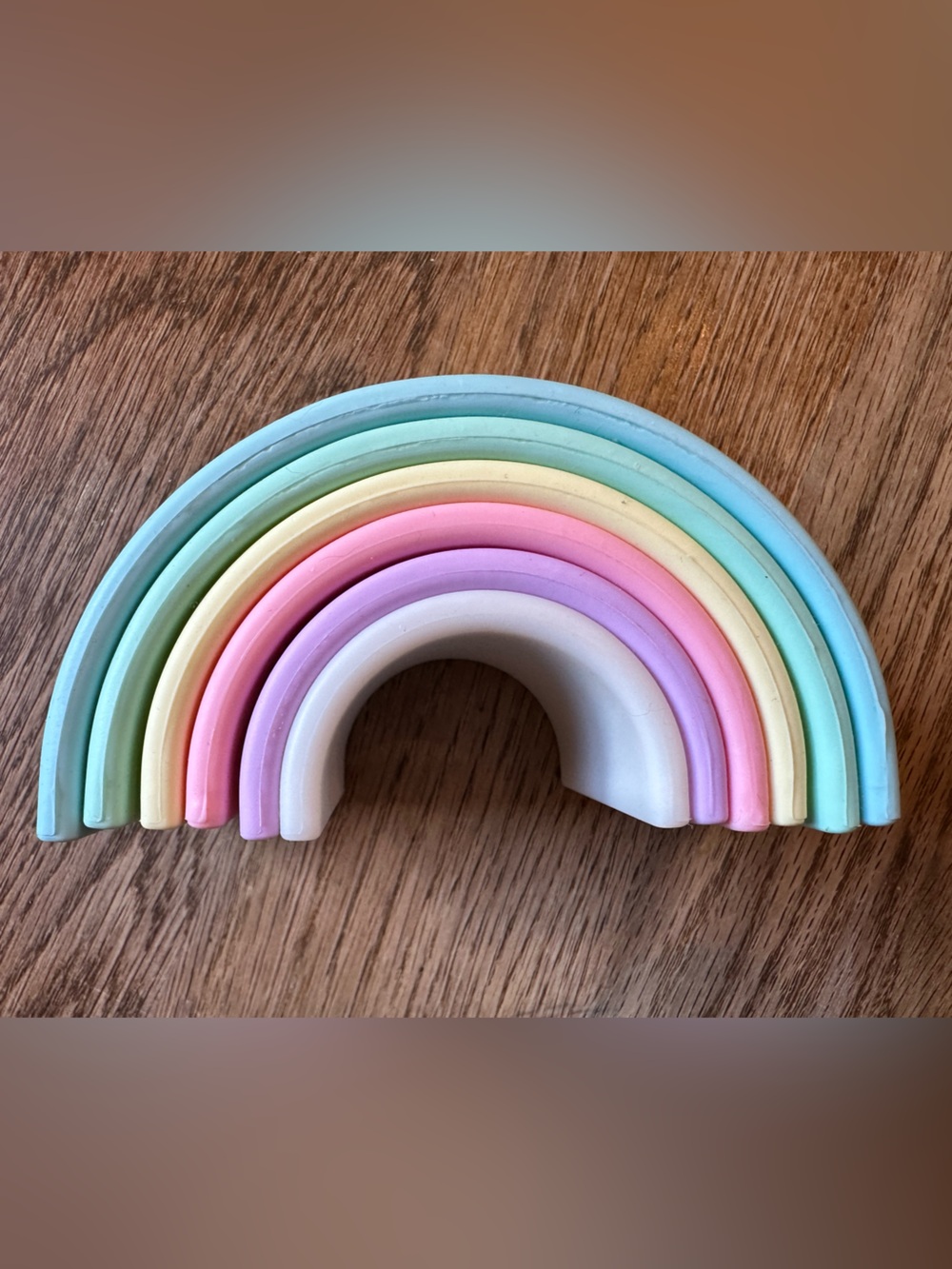 Baby Toddler Silicone Rainbow Stacking Toy Dena Spain Non-toxic Montessori Play
